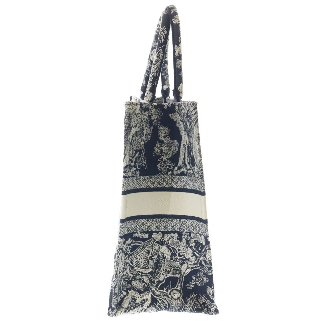 Dior Book Tote Large Toile de Jouy Reverse Embroidery Navy Jacquard — view 3