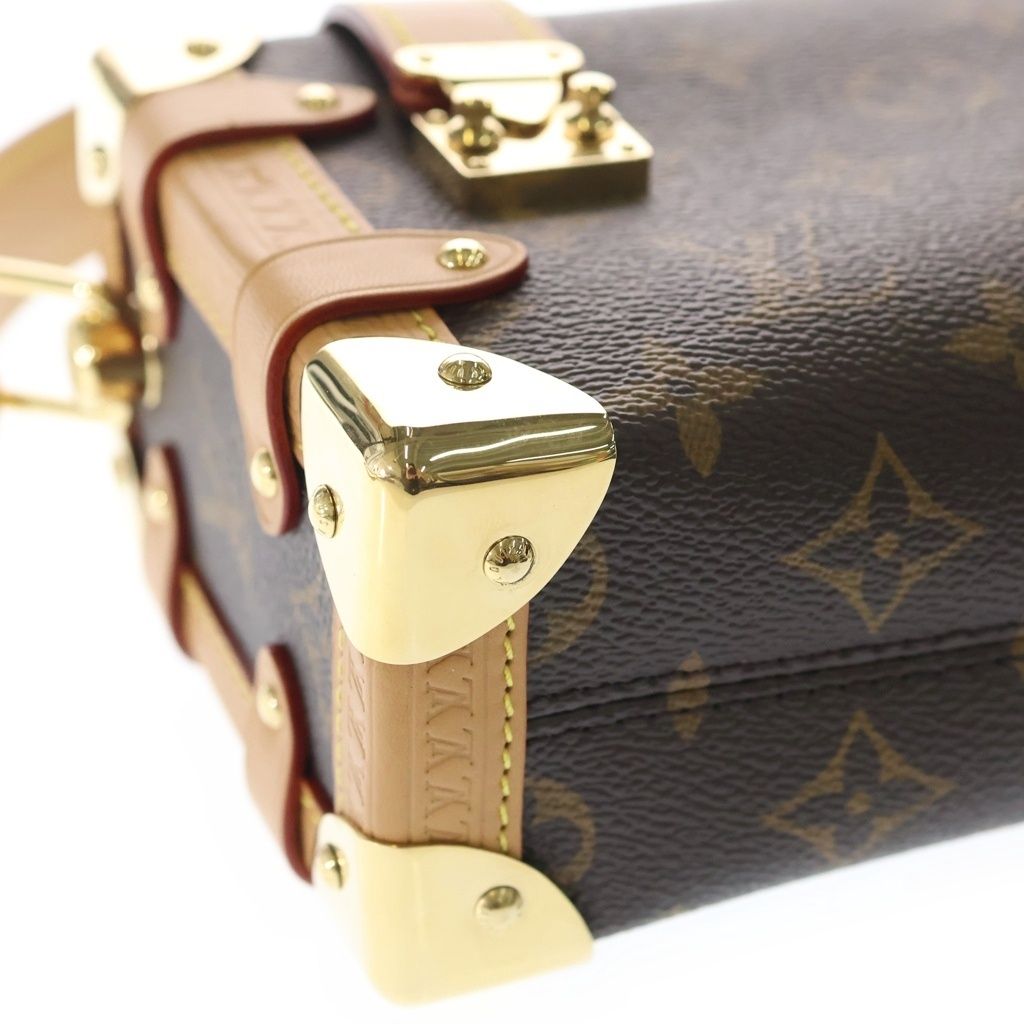 Louis Vuitton Side Trunk PM Monogram Leather Shoulder Bag Brown — view 5