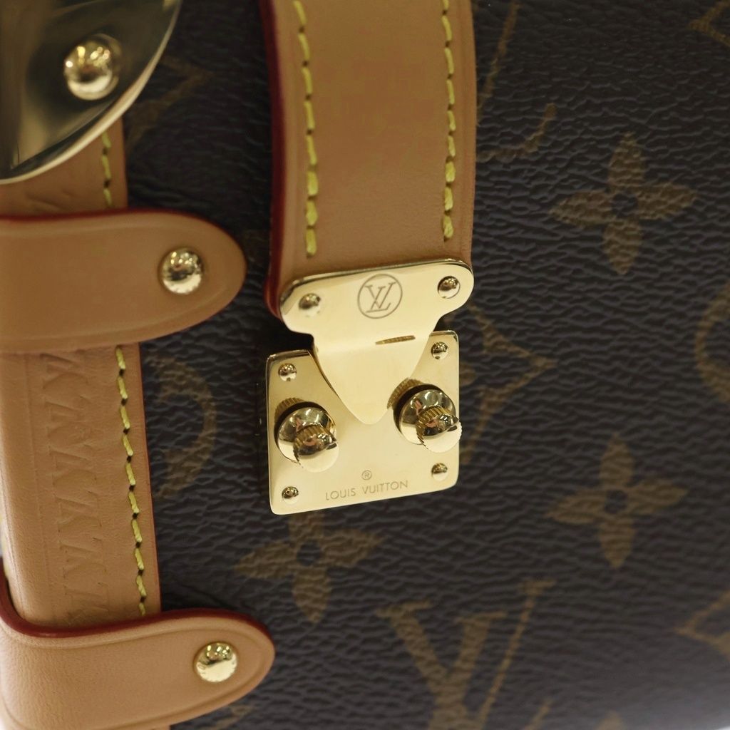 Louis Vuitton Side Trunk PM Monogram Leather Shoulder Bag Brown — view 6