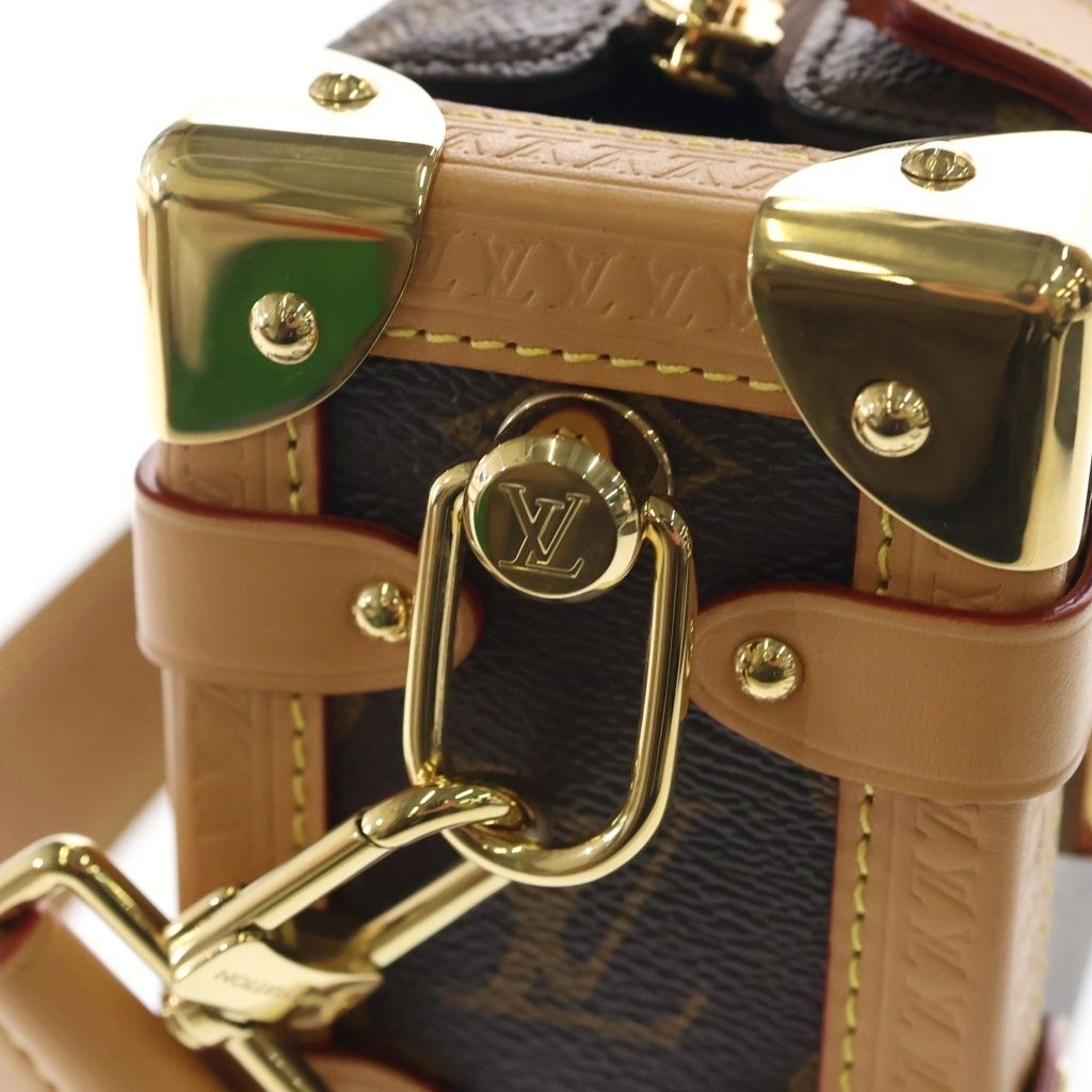 Louis Vuitton Side Trunk PM Monogram Leather Shoulder Bag Brown — view 7