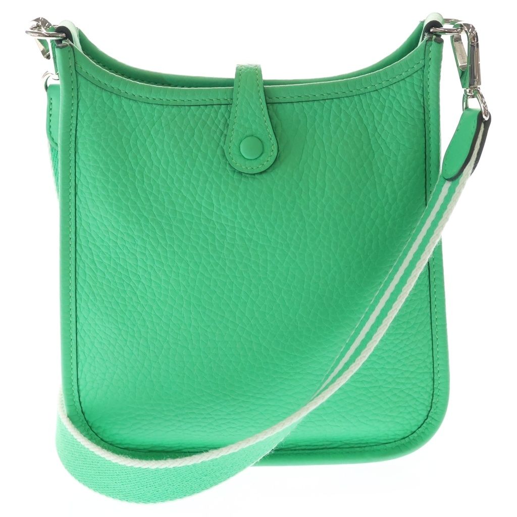 Hermes Evelyne TPM Taurillon Clemence Leather Mini Shoulder Bag Green — view 2