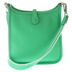Hermes Evelyne TPM Taurillon Clemence Leather Mini Shoulder Bag Green — view 2