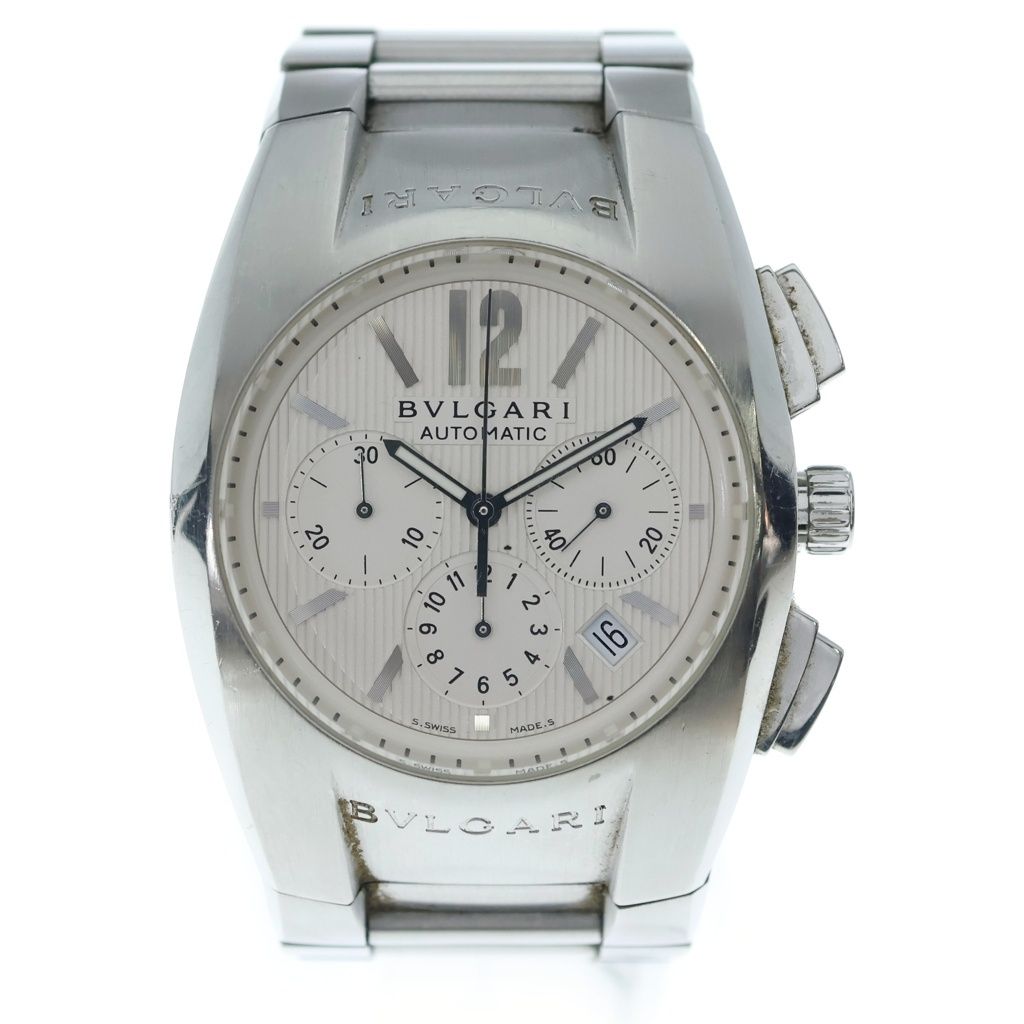 Bvlgari Ergon Chronograph SS at Stainless Steel Automatic Winding Watch Silver
