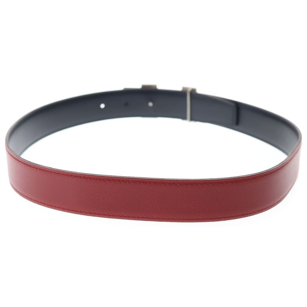 Hermes Constance Leather Belt Red Silver — view 2