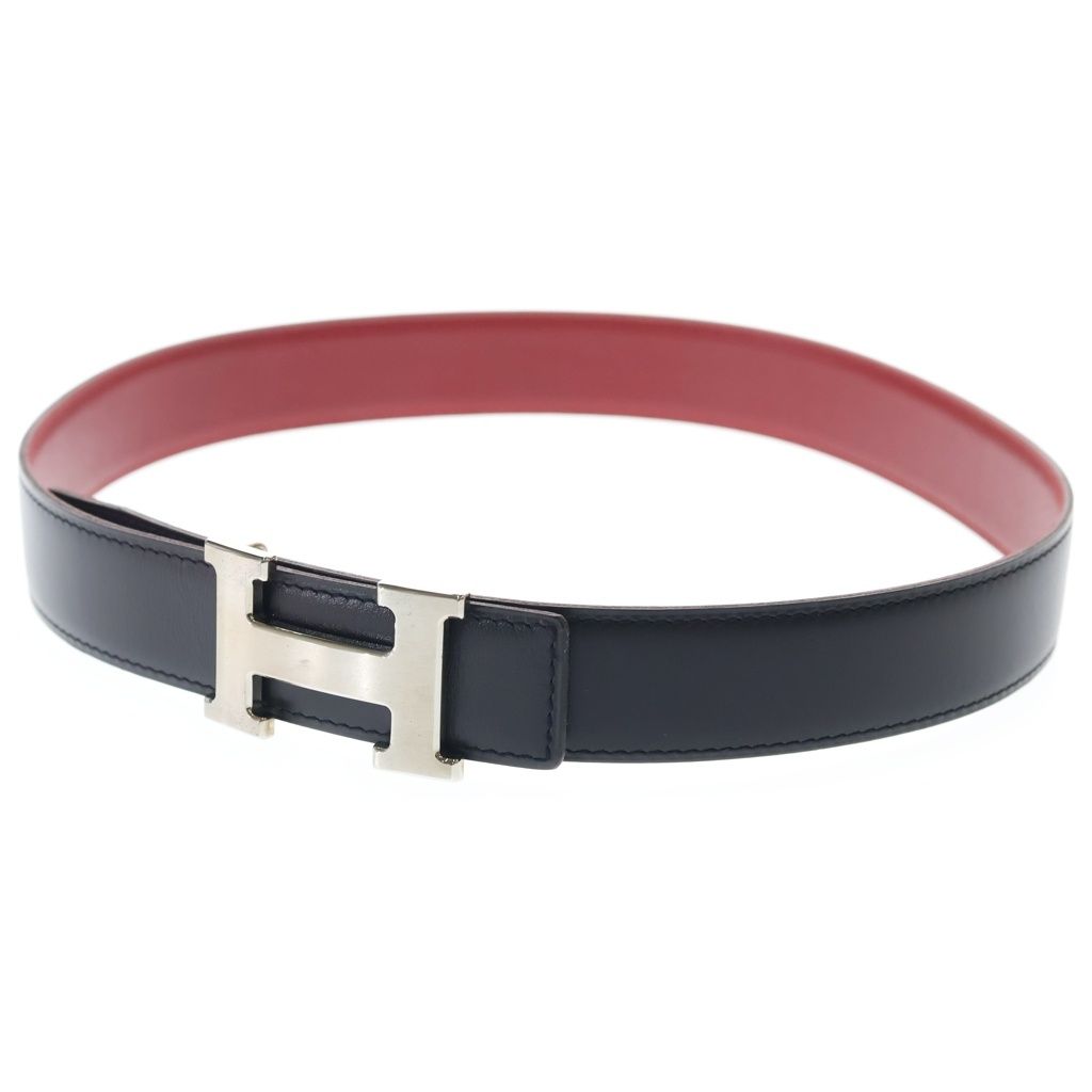 Hermes Constance Leather Belt Red Silver — view 5