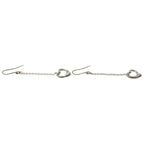 Tiffany & Co Elsa Peretti Open Heart Drop Earrings Silver — view 4