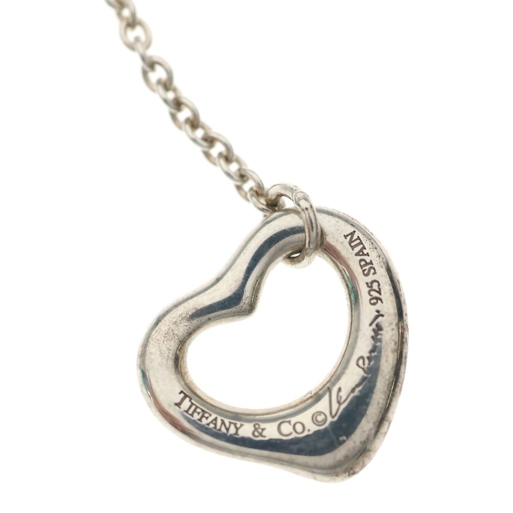 Tiffany & Co Elsa Peretti Open Heart Drop Earrings Silver — view 5