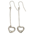 Tiffany & Co Elsa Peretti Open Heart Drop Earrings Silver