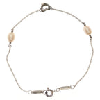 Tiffany & Co Open Heart Pearl Bracelet White Silver — view 2