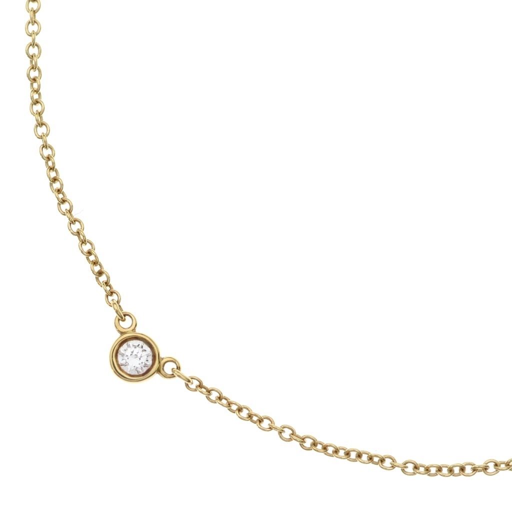 Tiffany & Co by the Yard Diamond Pendant Chain Gold