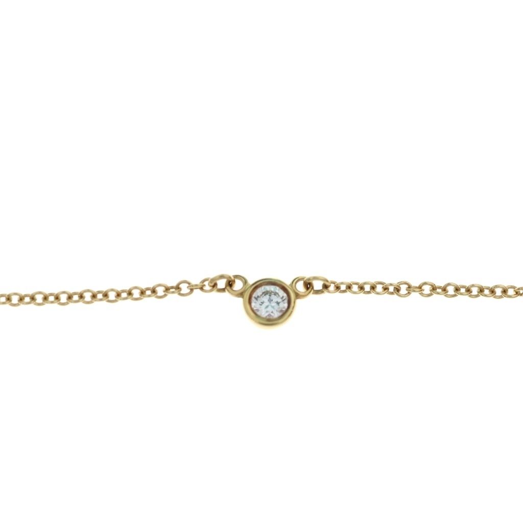 Tiffany & Co by the Yard Diamond Pendant Chain Gold — view 3