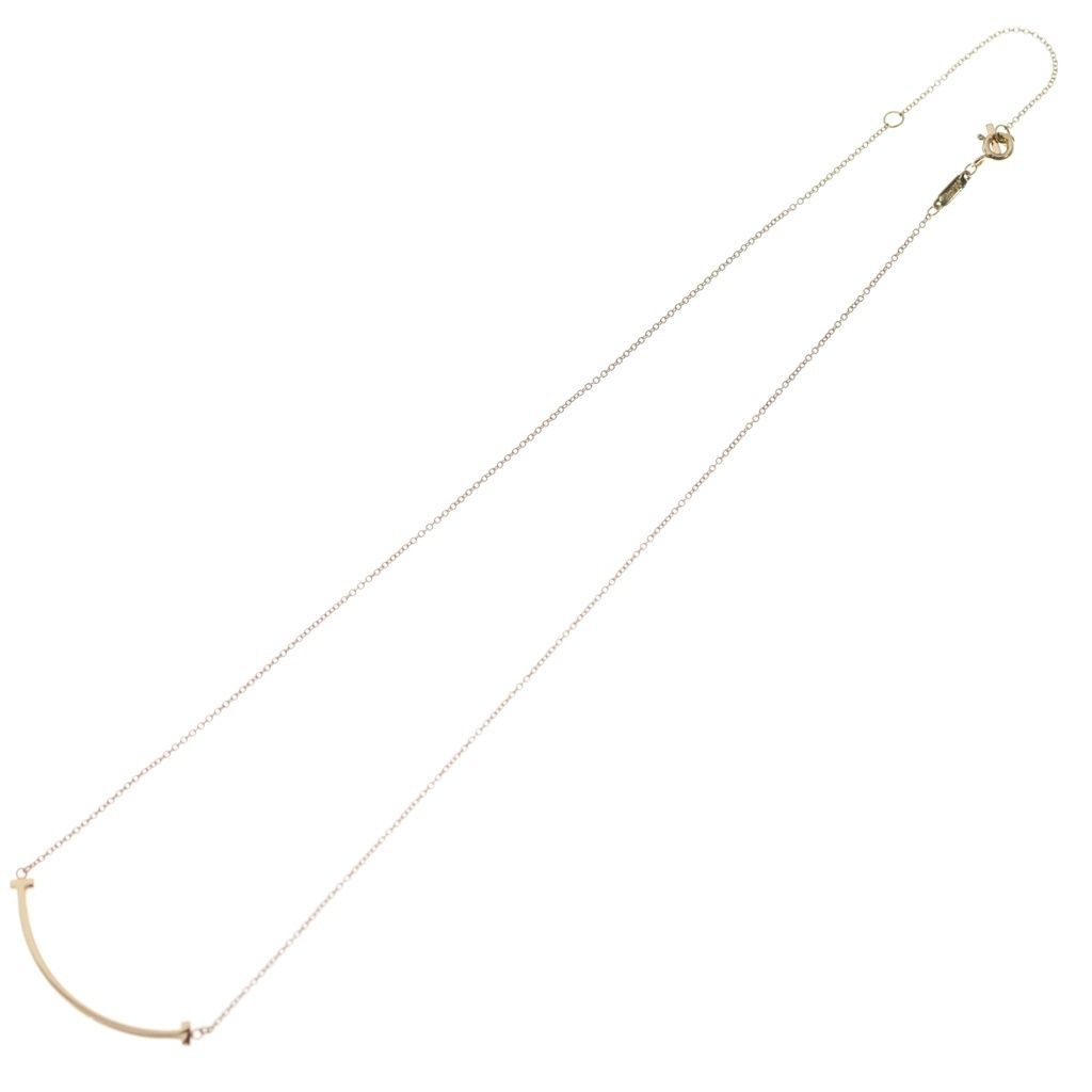 Tiffany & Co T Smile Small Pendant Chain Gold — view 2