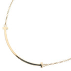 Tiffany & Co T Smile Small Pendant Chain Gold