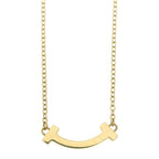 Tiffany & Co T Smile Mini Pendant Chain Gold — view 3