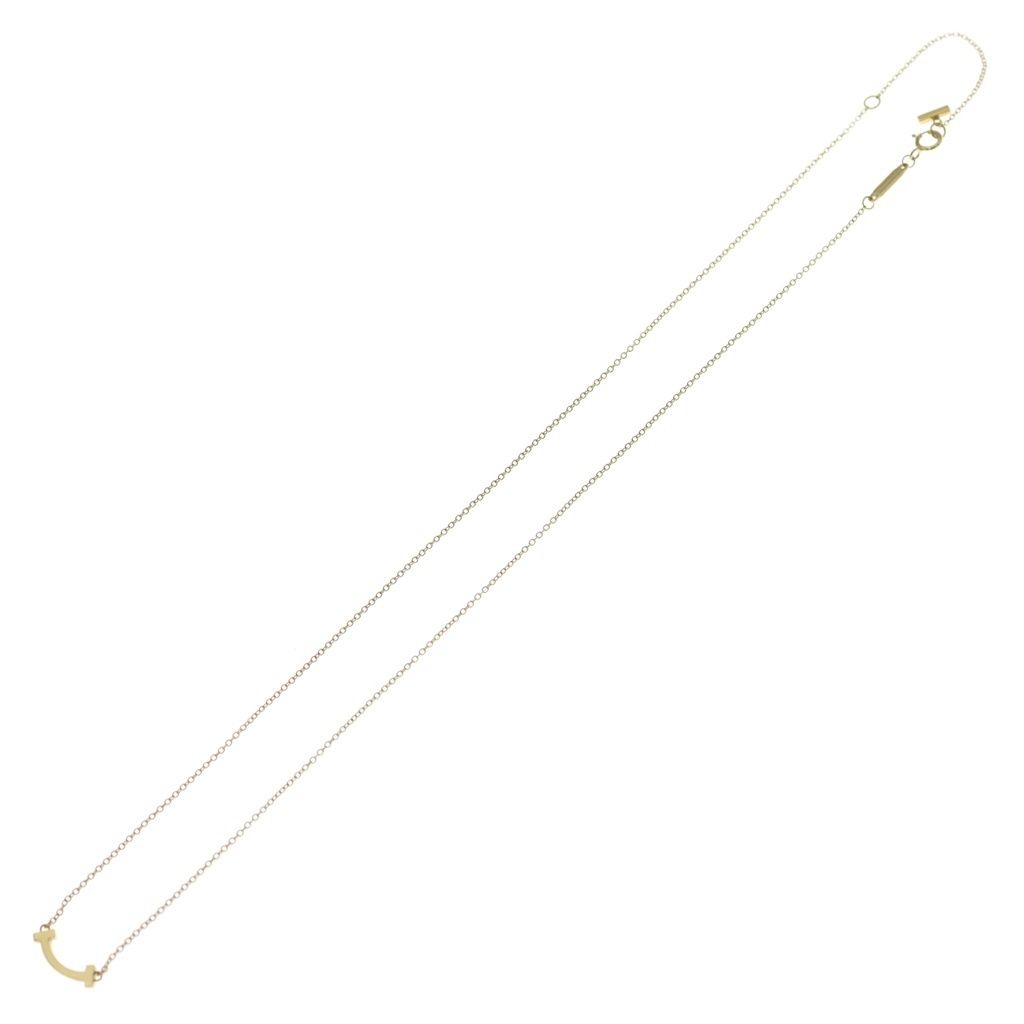 Tiffany & Co T Smile Mini Pendant Chain Gold — view 2