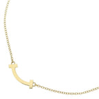 Tiffany & Co T Smile Mini Pendant Chain Gold