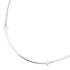 Tiffany & Co T Smile Small Pendant Chain Silver