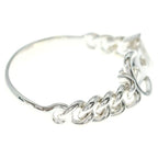 Hermes Book le Cellier Inflexible Bangle Bracelet Silver — view 4