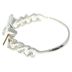 Hermes Book le Cellier Inflexible Bangle Bracelet Silver — view 3