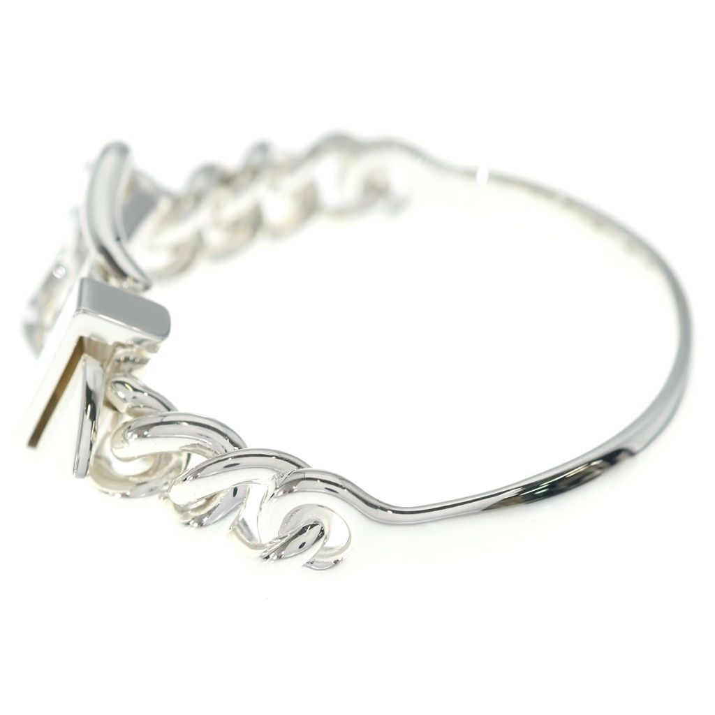 Hermes Book le Cellier Inflexible Bangle Bracelet Silver — view 3