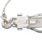 Hermes Book le Cellier Inflexible Bangle Bracelet Silver — view 5
