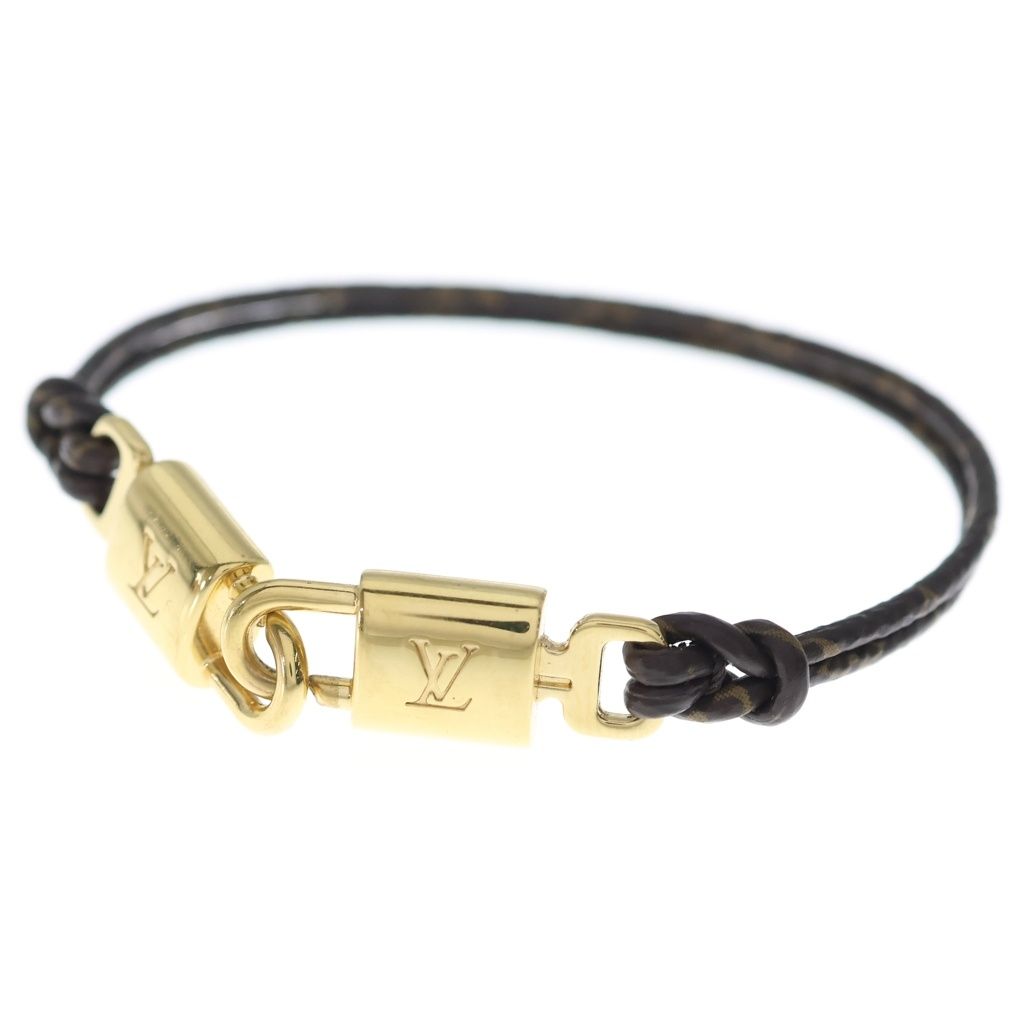 Louis Vuitton Monogram Twinlock Bracelet Brown Gold