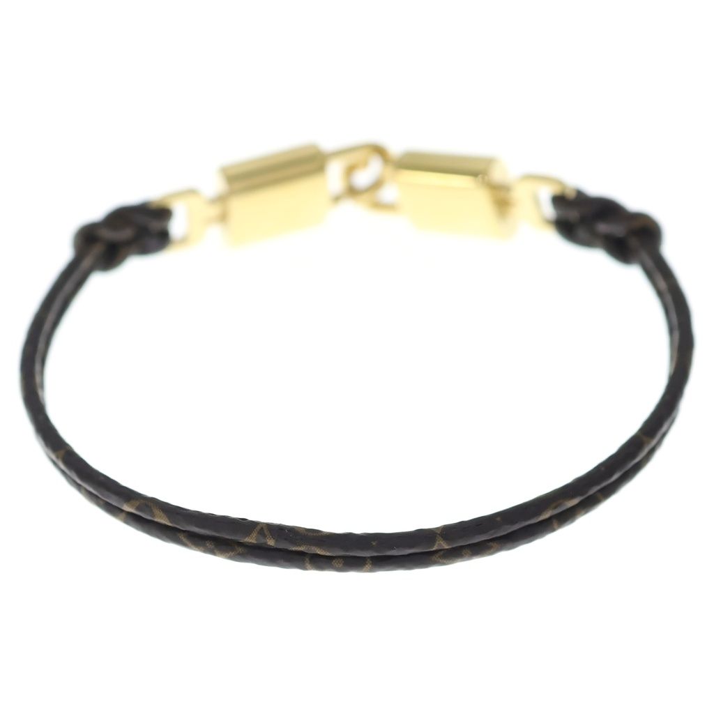 Louis Vuitton Monogram Twinlock Bracelet Brown Gold — view 2