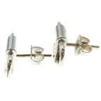 Tiffany & Co Double Lock Stud Earrings Silver Small — view 3
