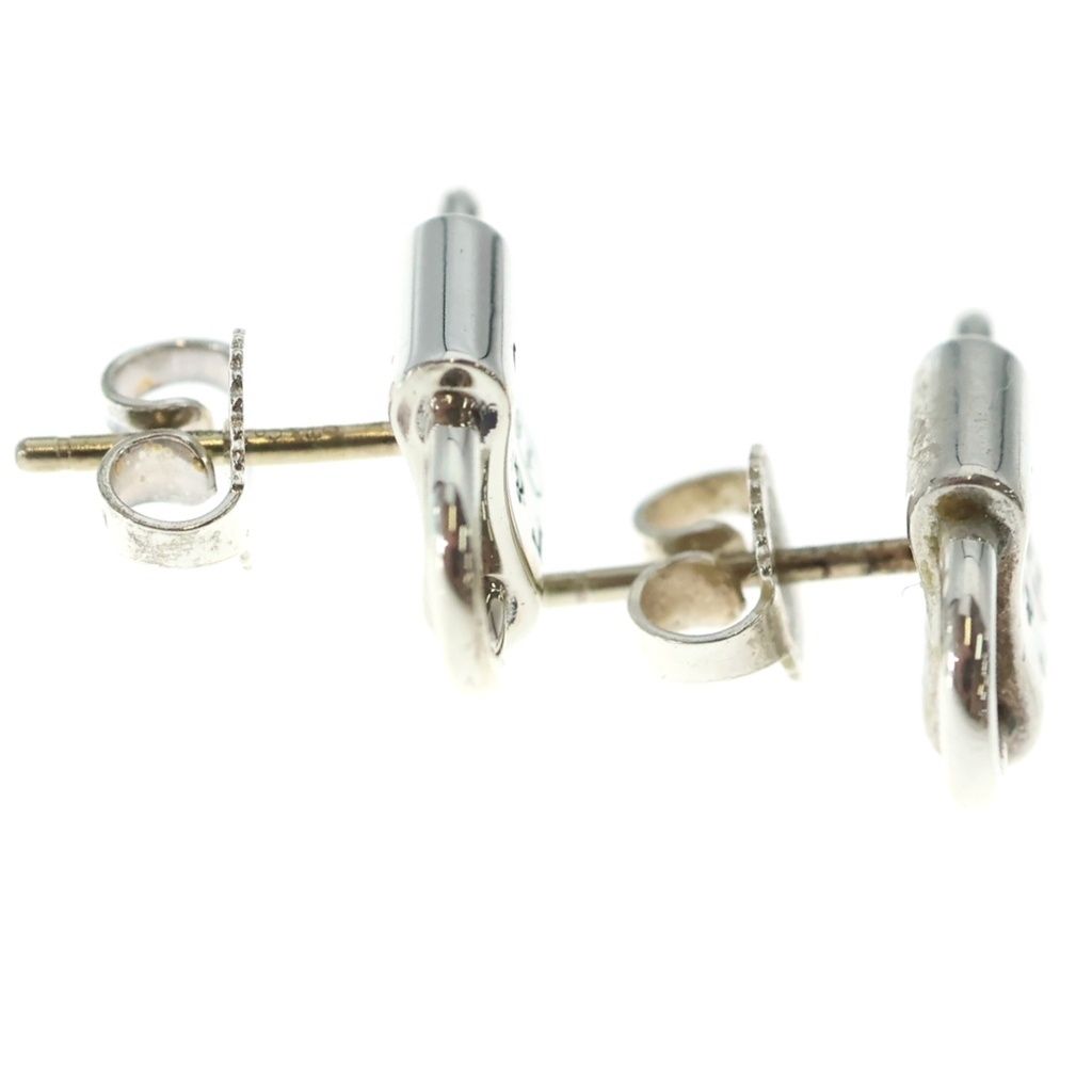 Tiffany & Co Double Lock Stud Earrings Silver Small — view 4