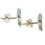 Tiffany & Co Double Lock Stud Earrings Silver Small — view 4