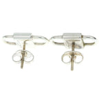 Tiffany & Co Double Lock Stud Earrings Silver Small — view 2