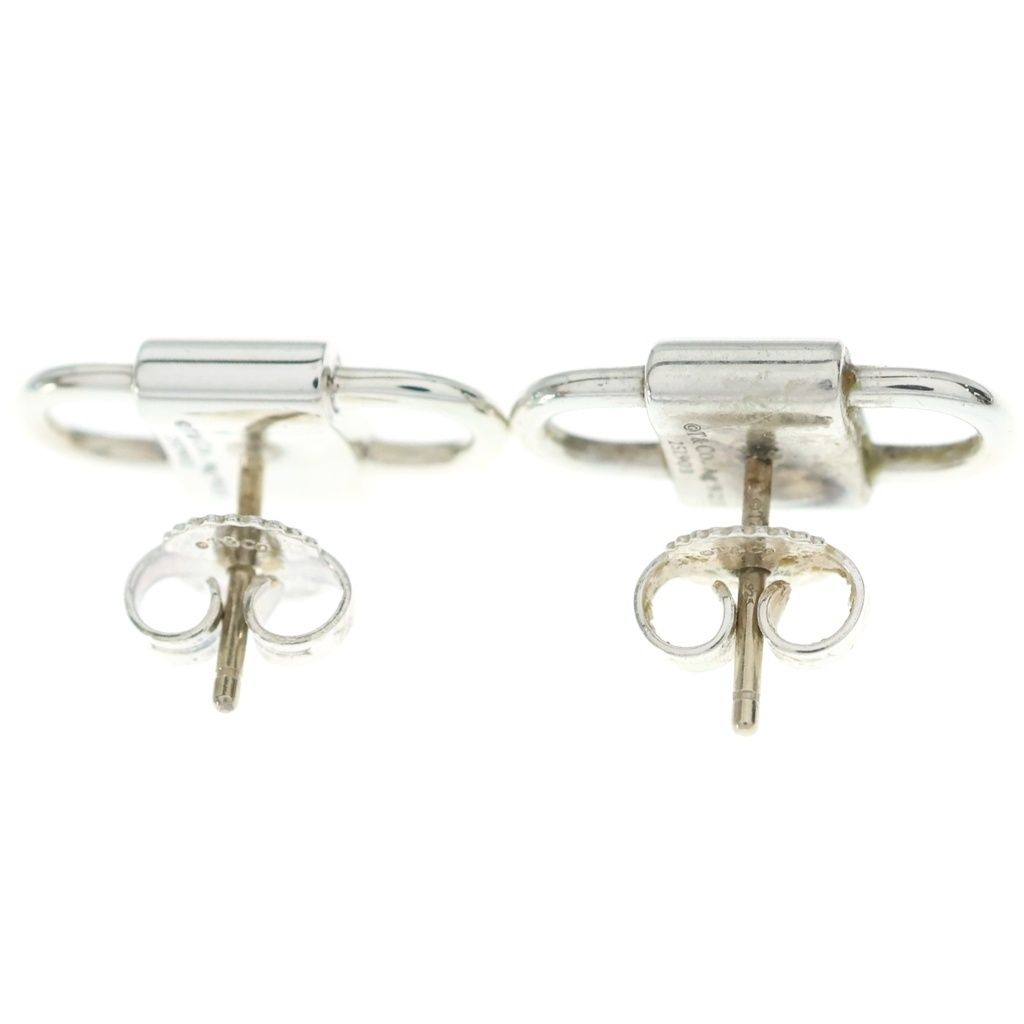 Tiffany & Co Double Lock Stud Earrings Silver Small — view 2