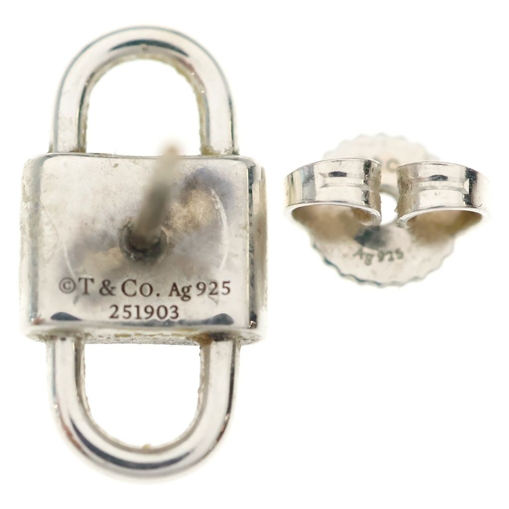 Tiffany & Co Double Lock Stud Earrings Silver Small — view 5