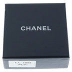 Chanel CC Logo Rhinestone Earrings Dark Silver — view 6