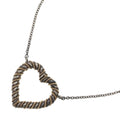 Tiffany & Co Twisted Heart Pendant Chain Silver