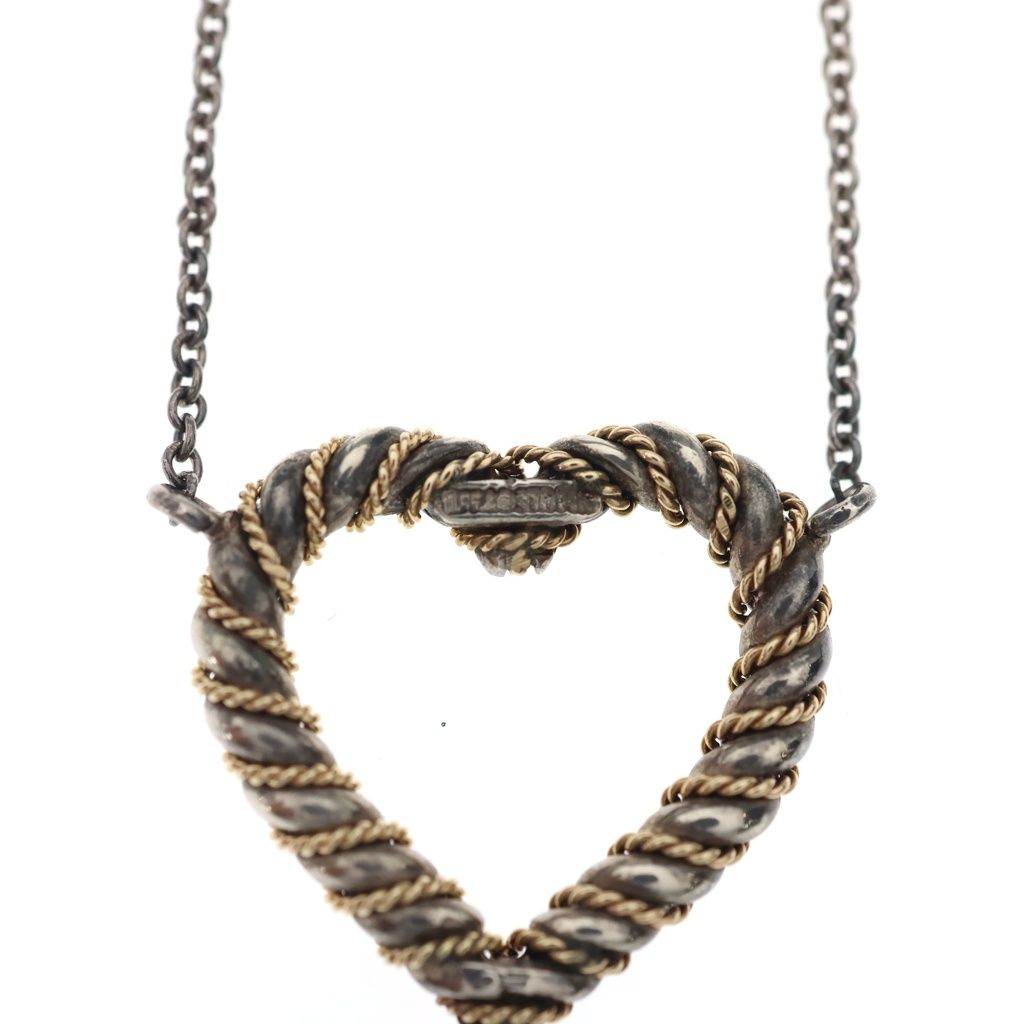 Tiffany & Co Twisted Heart Pendant Chain Silver — view 6