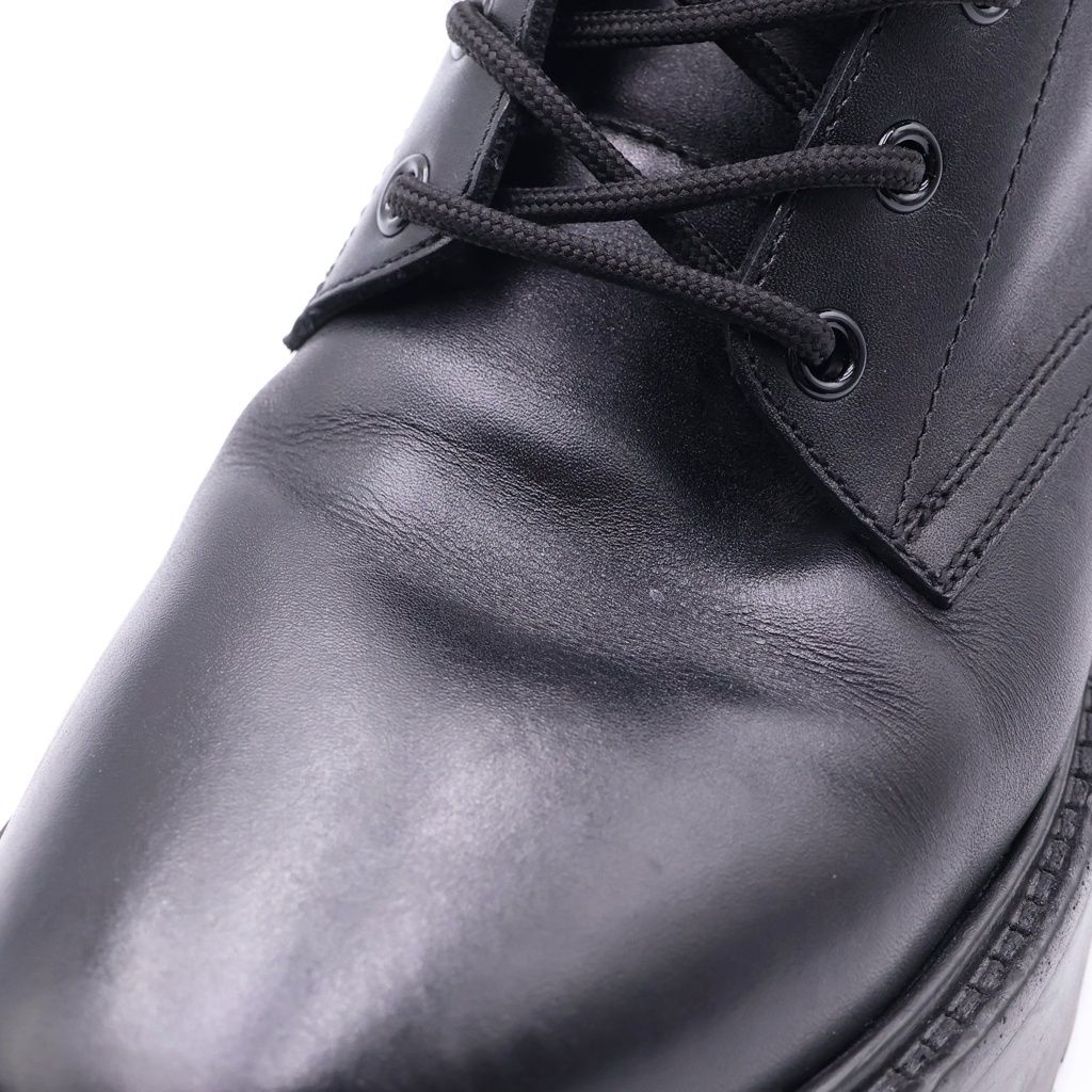 Celine Bulky Studded Logo Leather Lace Up Boots BE Black — view 6