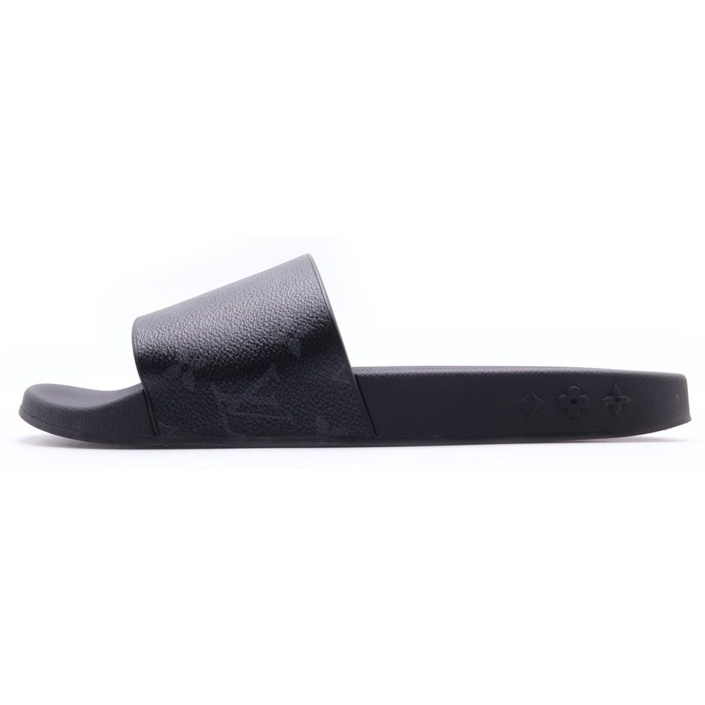Louis Vuitton Monogram Waterfront Sandals Rubber Black VS