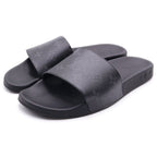 Louis Vuitton Monogram Waterfront Sandals Rubber Black VS — view 2
