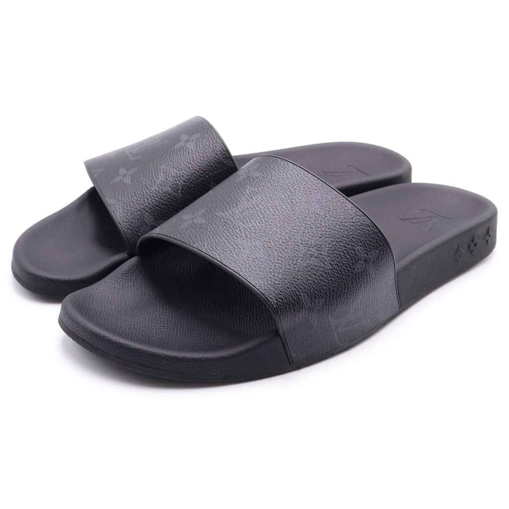 Louis Vuitton Monogram Waterfront Sandals Rubber Black VS — view 2