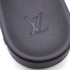 Louis Vuitton Monogram Waterfront Sandals Rubber Black VS — view 6