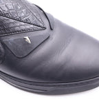 Fendi Monster Star Bugs Eye Leather Slip on Low Cut Sneakers Black — view 6
