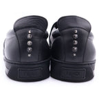 Fendi Monster Star Bugs Eye Leather Slip on Low Cut Sneakers Black — view 3