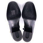 Hermes Ghillies 60 Glenan Buckle Side Zip Leather Heels Short Boots Black — view 5