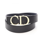 Dior Belt CD Logo Black Leather — view 5