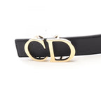 Dior Belt CD Logo Black Leather — view 2