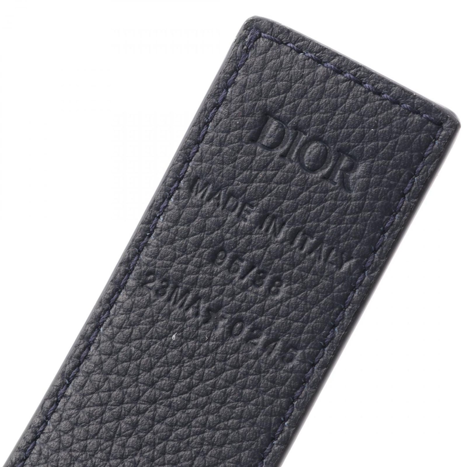 Dior Belt CD Logo Black Leather — view 4
