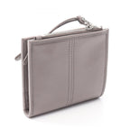 Prada Bifold Wallet Soft Lux Gray Leather — view 2