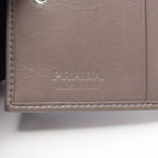 Prada Bifold Wallet Soft Lux Gray Leather — view 4