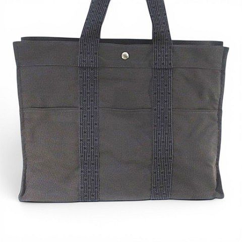 Hermes Herline GM Her Line GM Tote Canvas Gray — view 2